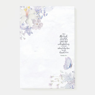 Vertrauen Sie dem Herrn floral  Post-it Klebezettel