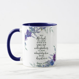 Vertrauen Sie dem Herrn floral Tasse