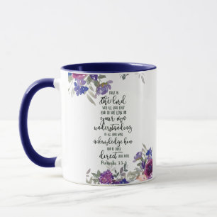 Vertrauen Sie dem Herrn floral Tasse