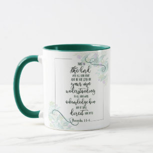 Vertrauen Sie dem Herrn floral Tasse