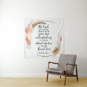 Vertrauen Sie dem Herrn floral   Wandteppich