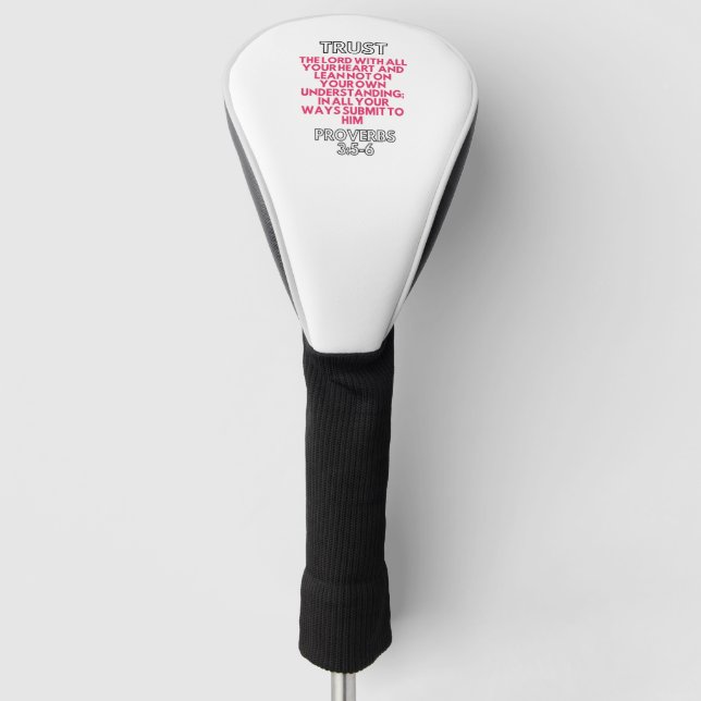 VERTRAUEN SIE DEN HERRN MIT ALL IHREM HERZEN GOLF HEADCOVER (Vorderseite)