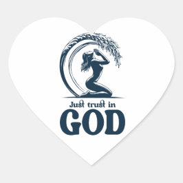 Vertrauen Sie einfach auf das Design Gottes Herz-Aufkleber