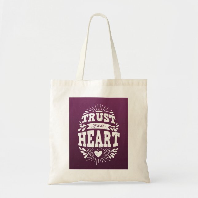 Vertrauen Sie Ihrem Herzen Tragetasche (Vorne)