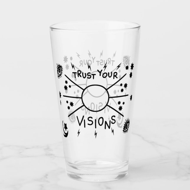 Vertrauen Sie Ihren Visionen Glass Cup Glas (Vorderseite)