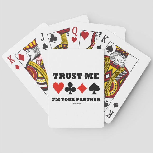 Vertrauen Sie mir, dass ich Ihr Partner bin (Bridg Spielkarten (Rückseite)