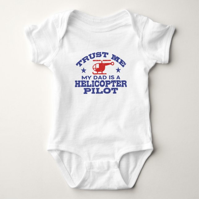 Vertrauen Sie mir, dass mein Vater ein Hubschraube Baby Strampler (Vorderseite)