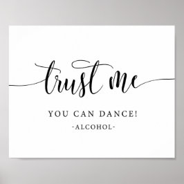 Vertrauen Sie mir, dass Sie Hochzeitsschreiben sch Poster