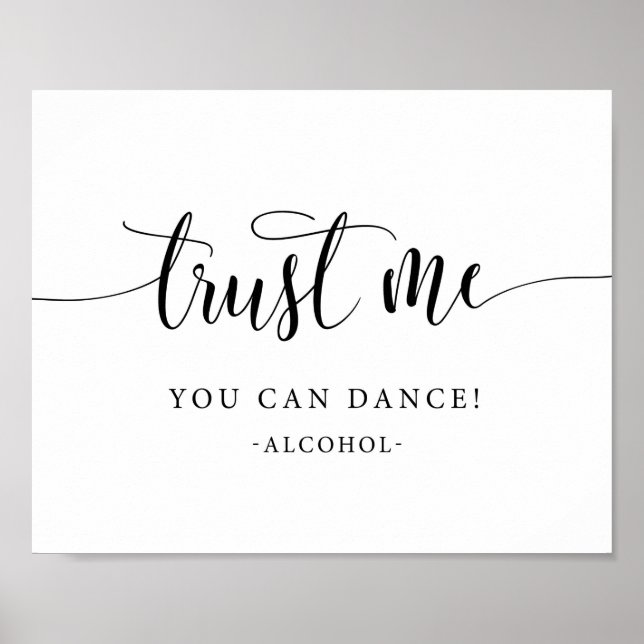 Vertrauen Sie mir, dass Sie Hochzeitsschreiben sch Poster (Vorne)