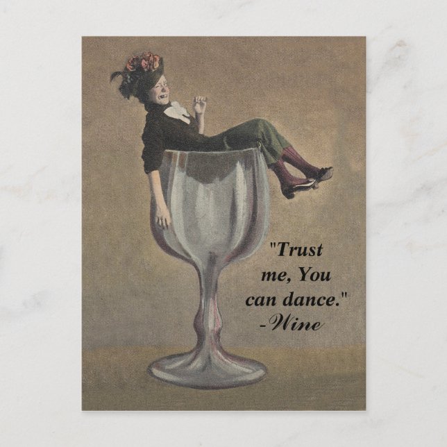 Vertrauen Sie mir, dass Sie Wein Party Girl Postca Postkarte (Vorderseite)