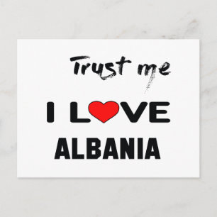 Vertrauen Sie mir I Liebe Albanien Postkarte