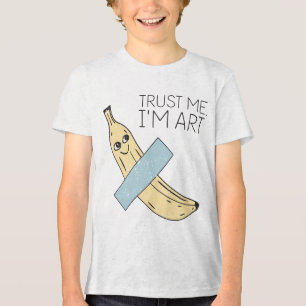 Vertrauen Sie mir, ich bin Kunst, Banane mit Band Tri-Blend Shirt