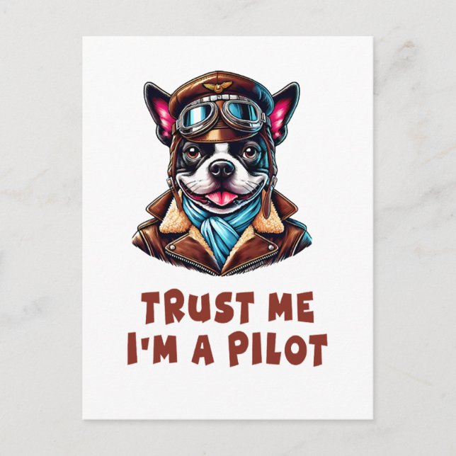 Vertrauen Sie mir, ich bin Pilot Postkarte (Vorderseite)