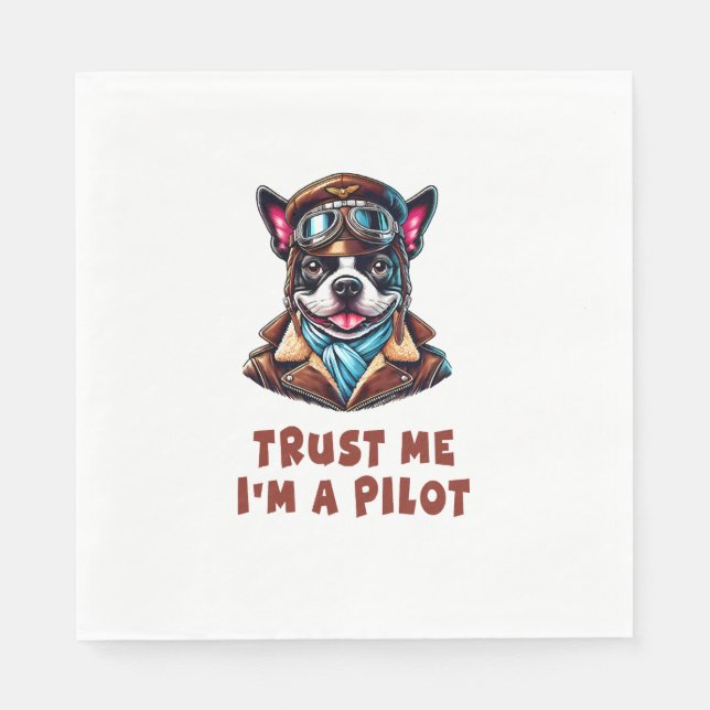 Vertrauen Sie mir, ich bin Pilot Serviette (Vorderseite)