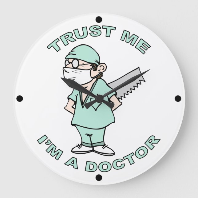 Vertrauen Sie mir, ich sind ein Doktor Große Wanduhr (Vorderseite)