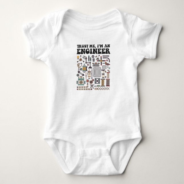 Vertrauen Sie mir, ich sind ein Ingenieur Baby Strampler (Vorderseite)
