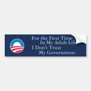 Vertrauen Sie nicht Regierung Autoaufkleber