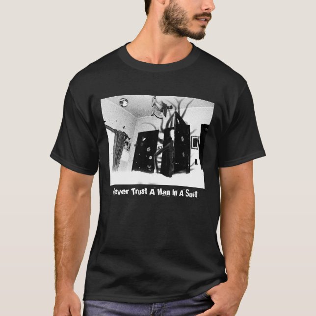 Vertrauen Sie nie einem Mann auf ein Anzug T-Shirt (Vorderseite)
