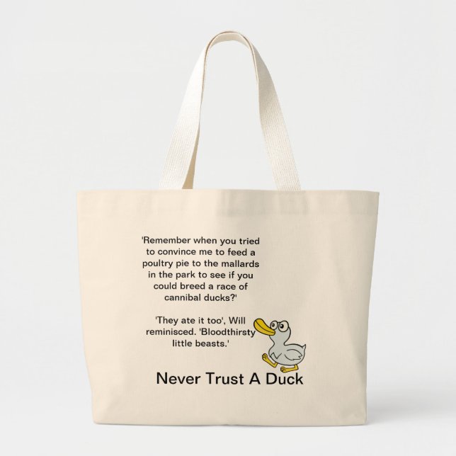 Vertrauen Sie nie einer Ente - durch Fans für Fans Jumbo Stoffbeutel (Vorne)