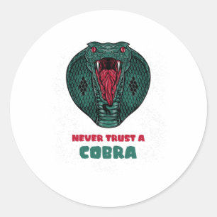 Vertrauen Sie niemals einer COBRA Runder Aufkleber
