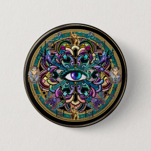Vertrauen Sie sich ~ die Augen der WeltMandala Button