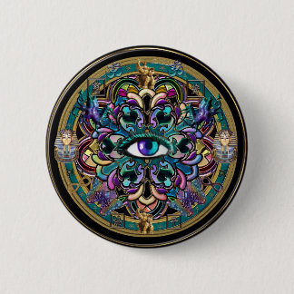 Vertrauen Sie sich ~ die Augen der WeltMandala Button