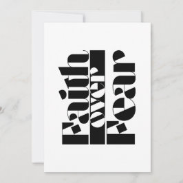 Vertrauen über Angst Retro Christlich Inspiration Einladung