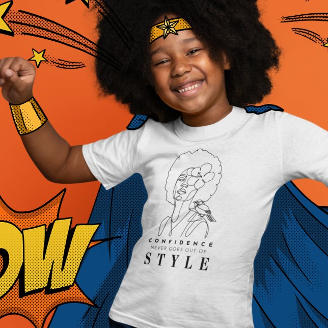 Vertrauen und Schönheit Mädchen positive Bejahung T-Shirt (Von Creator hochgeladen)