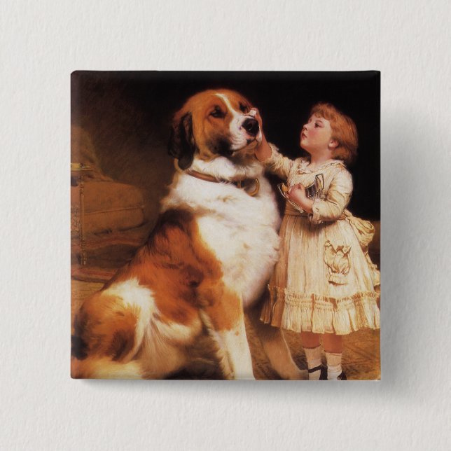 Vertrauen von Charles Burton Barber, Saint Bernard Button (Vorderseite)