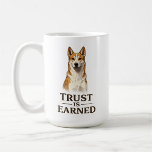 Vertrauen wird verdient Canaan Dog schwarz Kaffeetasse