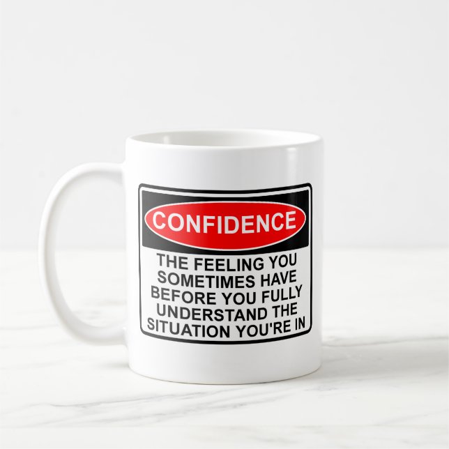 Vertrauens-Zitat-Sprichwort-lustige Tasse (Links)