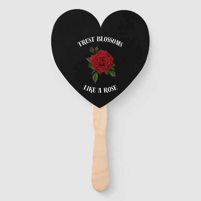 Vertrauensblüten wie eine Rose Fächer (Vorderseite)