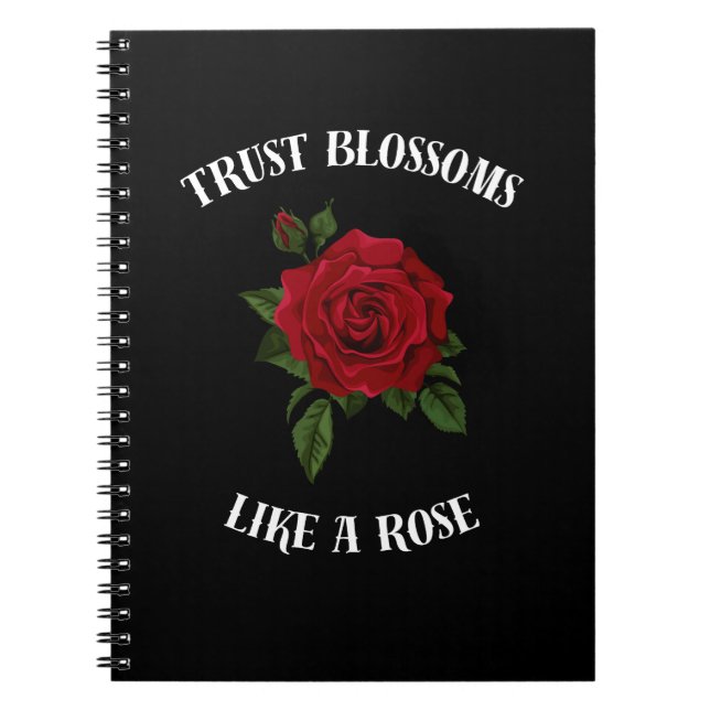 Vertrauensblüten wie eine Rose Notizblock (Vorderseite)