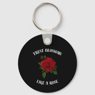 Vertrauensblüten wie eine Rose Schlüsselanhänger