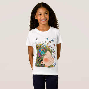 Vertrauensvolles Mädchen-Feines-Jersey-T-Shirt T-Shirt