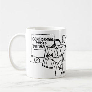 Vertrauliche Abfallentsorgung Kaffeetasse