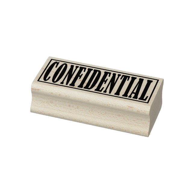 Vertrauliches Geschäftsbüro - Gerahmtes einfaches  Gummistempel (Stempel)