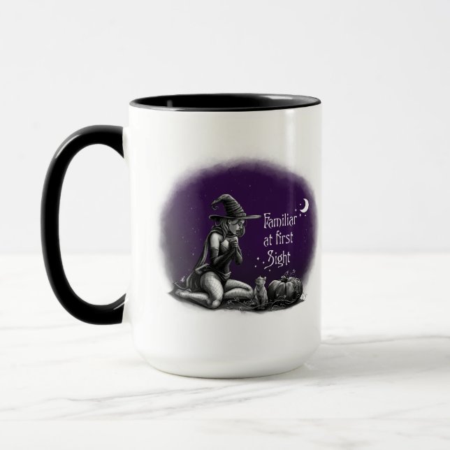 Vertraut bei First Sight (Lila Sky) Tasse (Links)