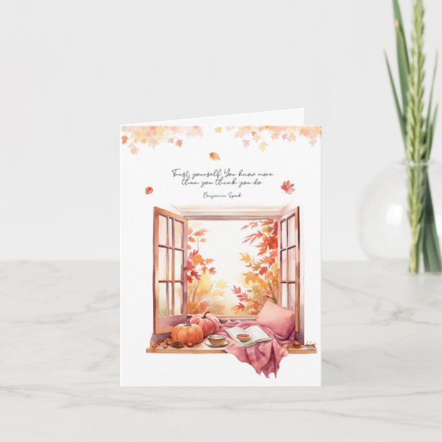 Vertraut euch selbst Herbstsonnkarte (Vorderseite)