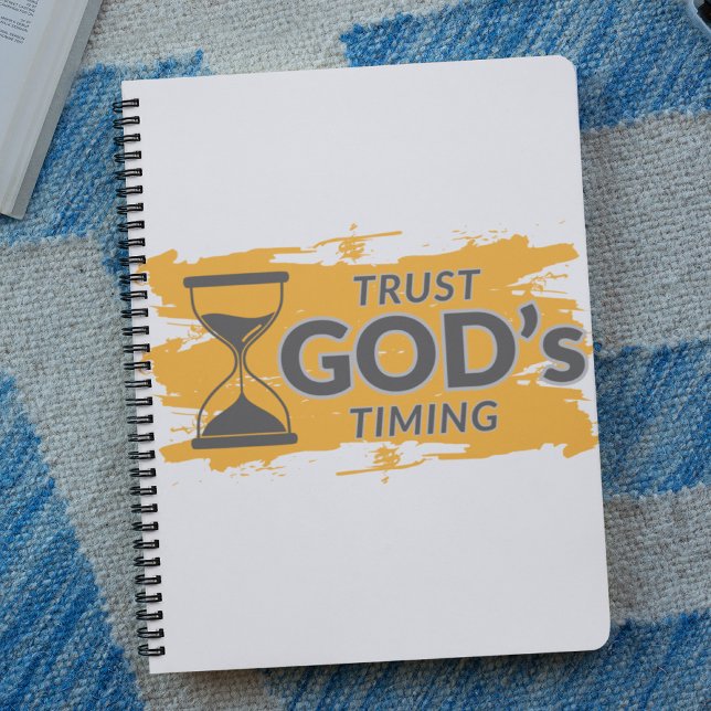 Vertraut GODs Timing Faith-Notizbuch Notizblock (Von Creator hochgeladen)