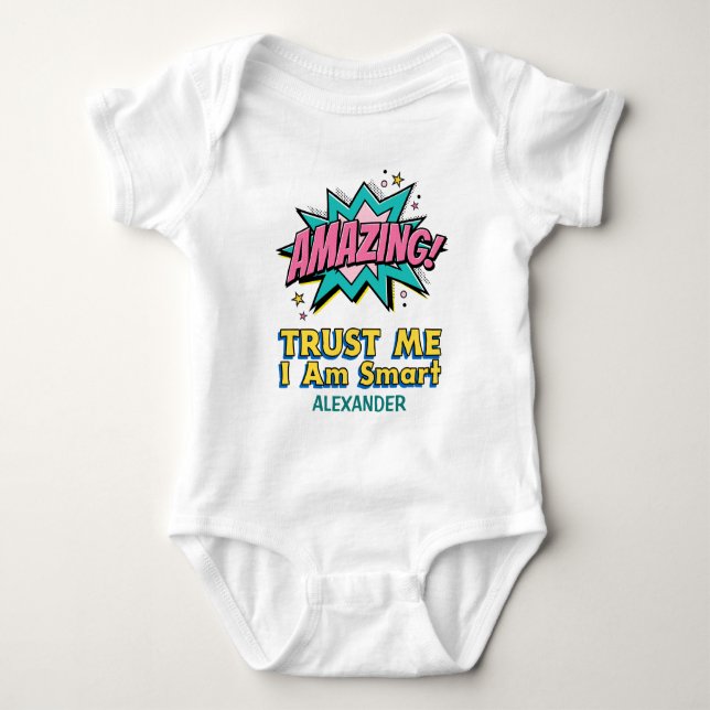 Vertraut mir Phantastischen Smart Niedlich Fun per Baby Strampler (Vorderseite)
