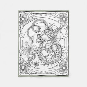 Vertrauter Drache: DIY Farbton durch Sonja A.S. Fleecedecke