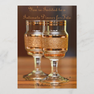 Vertrautes Abendessen für zwei Einladung