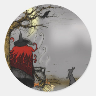 VERTRAUTES HALLOWEEN RUNDER AUFKLEBER