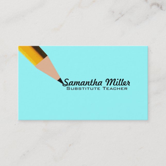 Vertretungslehrer-Visitenkarten Visitenkarte (Vorderseite)