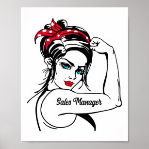 Vertriebsleiter Rosie The Riveter Button Up Poster