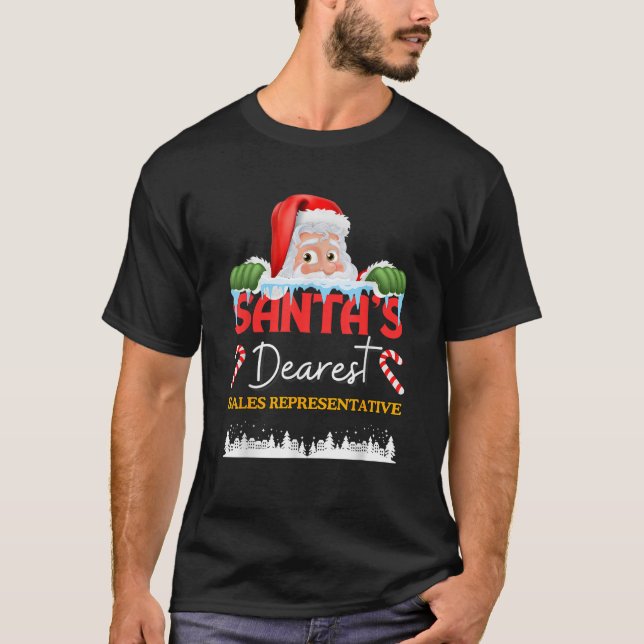 Vertriebsmitarbeiter Weihnachts-Beruf Sant T-Shirt (Vorderseite)