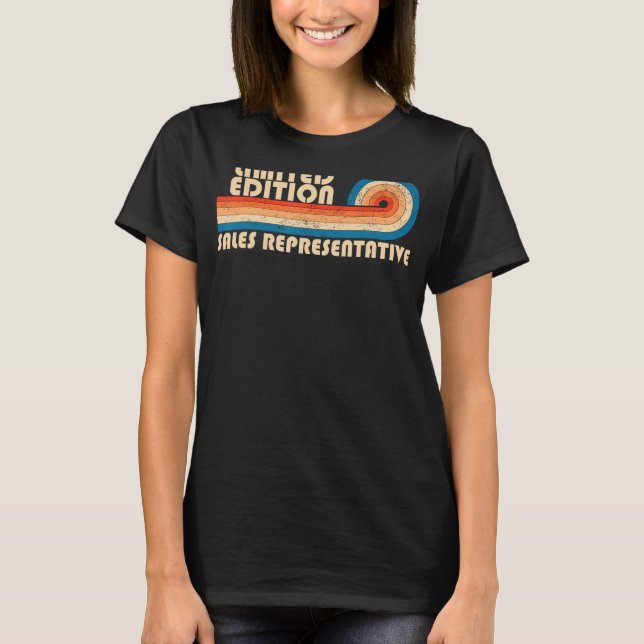 VERTRIEBSVERTRETER Funny Job Title Profession Bi T-Shirt (Vorderseite)