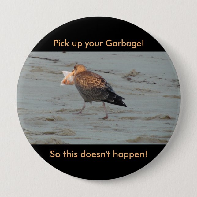 Verunreinigen Sie nicht auf Strand-Knopf Button (Vorderseite)