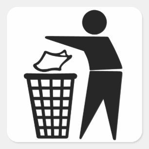 Verunreinigen Sie nicht Symbol Quadratischer Aufkleber